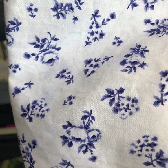 Oscar De La Renta Dust Bag Blue Porcelain Floral Pattern Print Drawstring - Picture 7 of 7